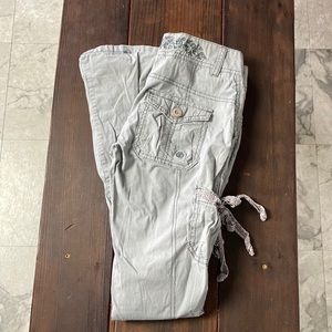 Element gray skinny cargo pants, size 0